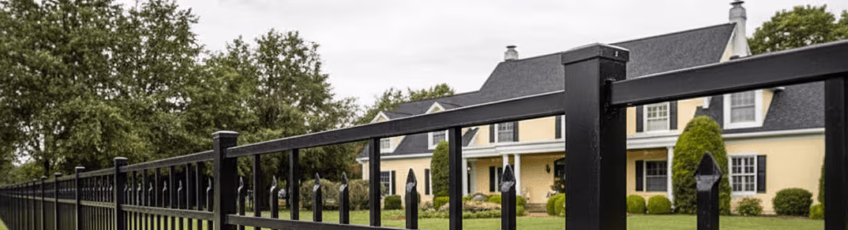 Aluminum fence installation example