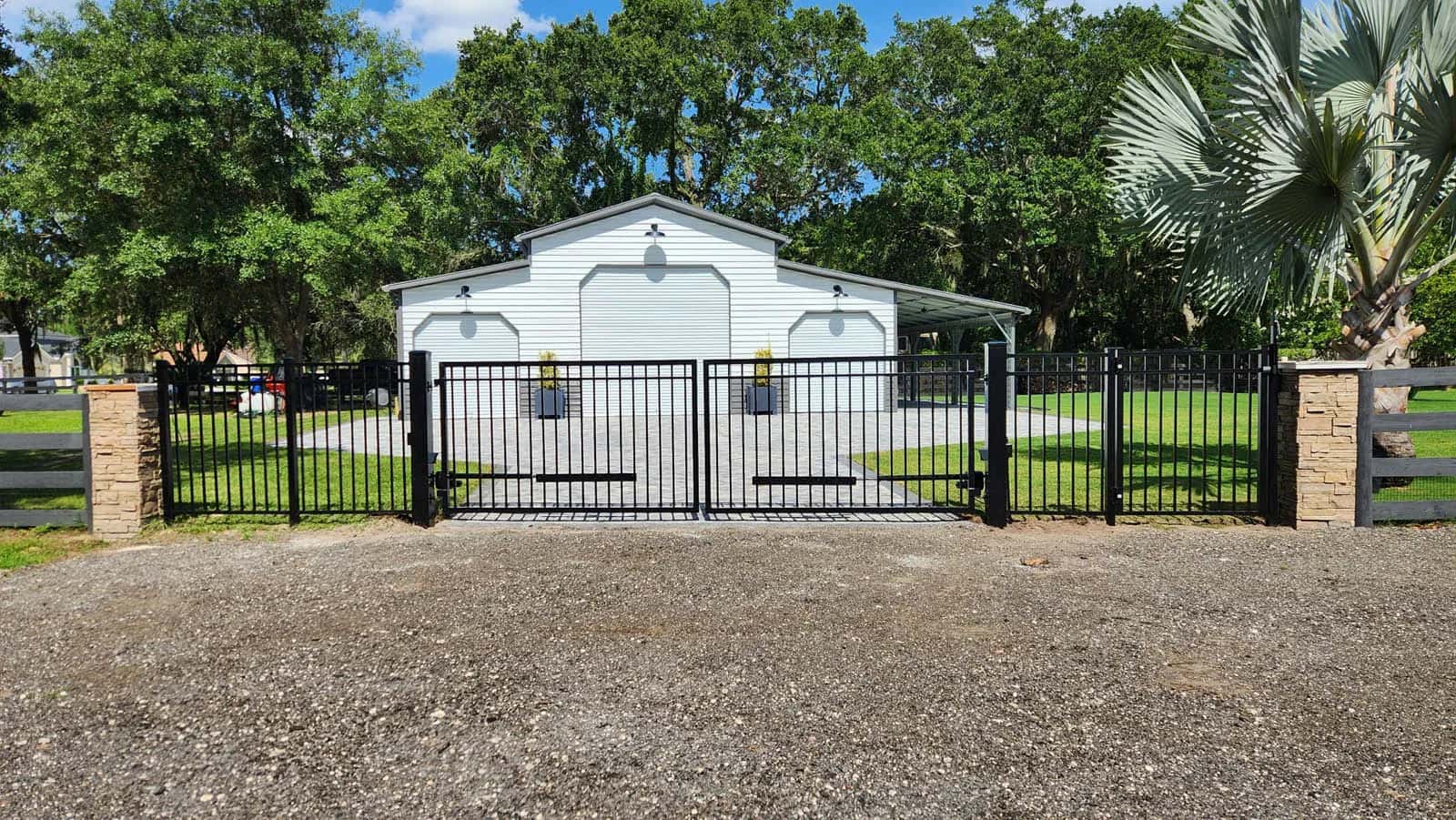 Florida Custom Aluminum Gate With Automatic Operator