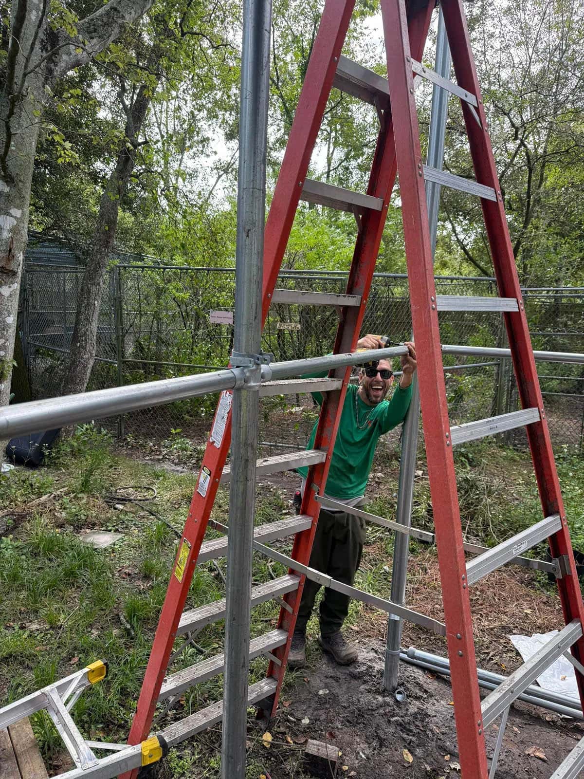 Swi Fence Florida Crew Building Chain Link Cage