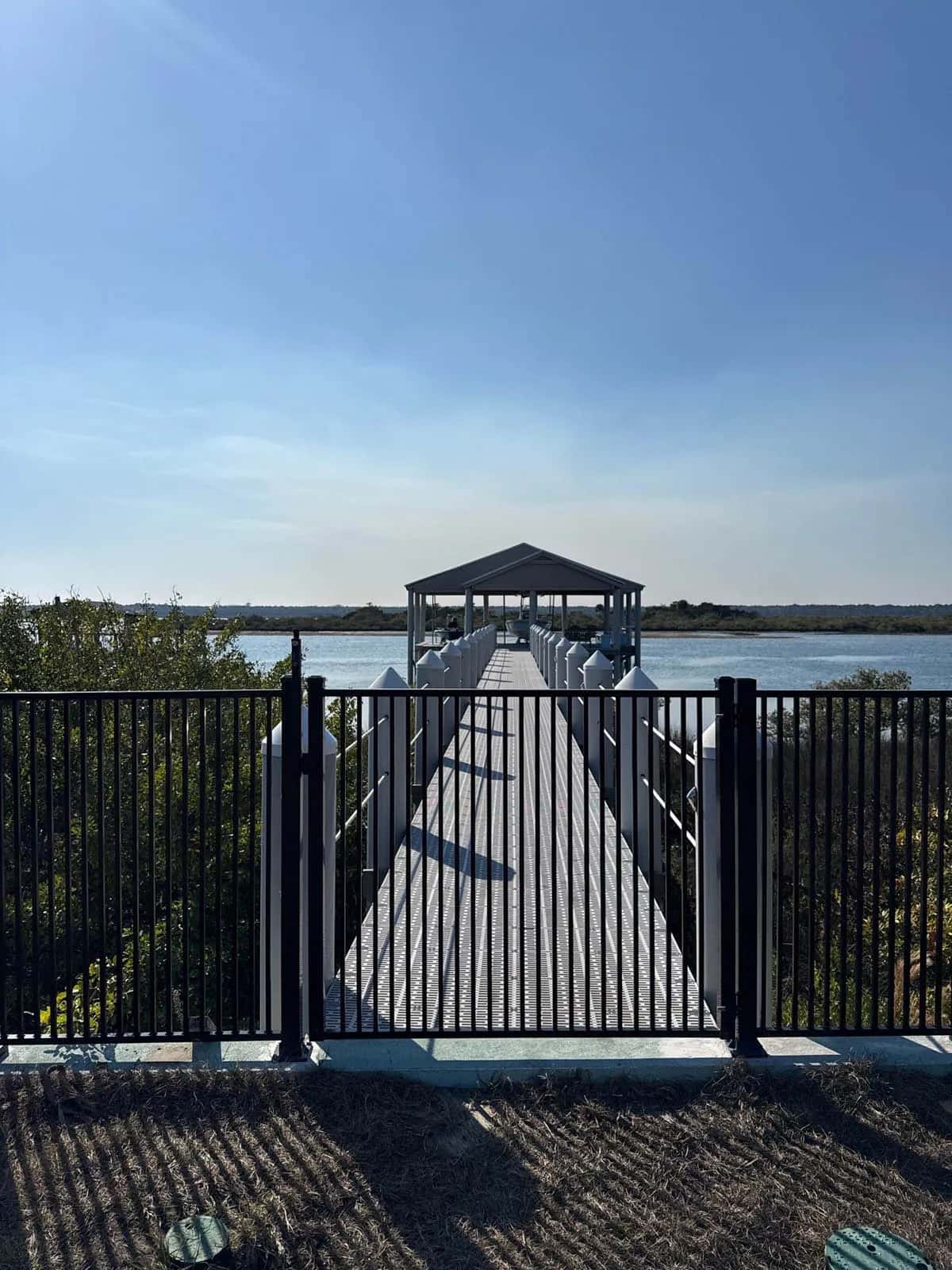Florida Aluminum 2 Rail Gate On Pier