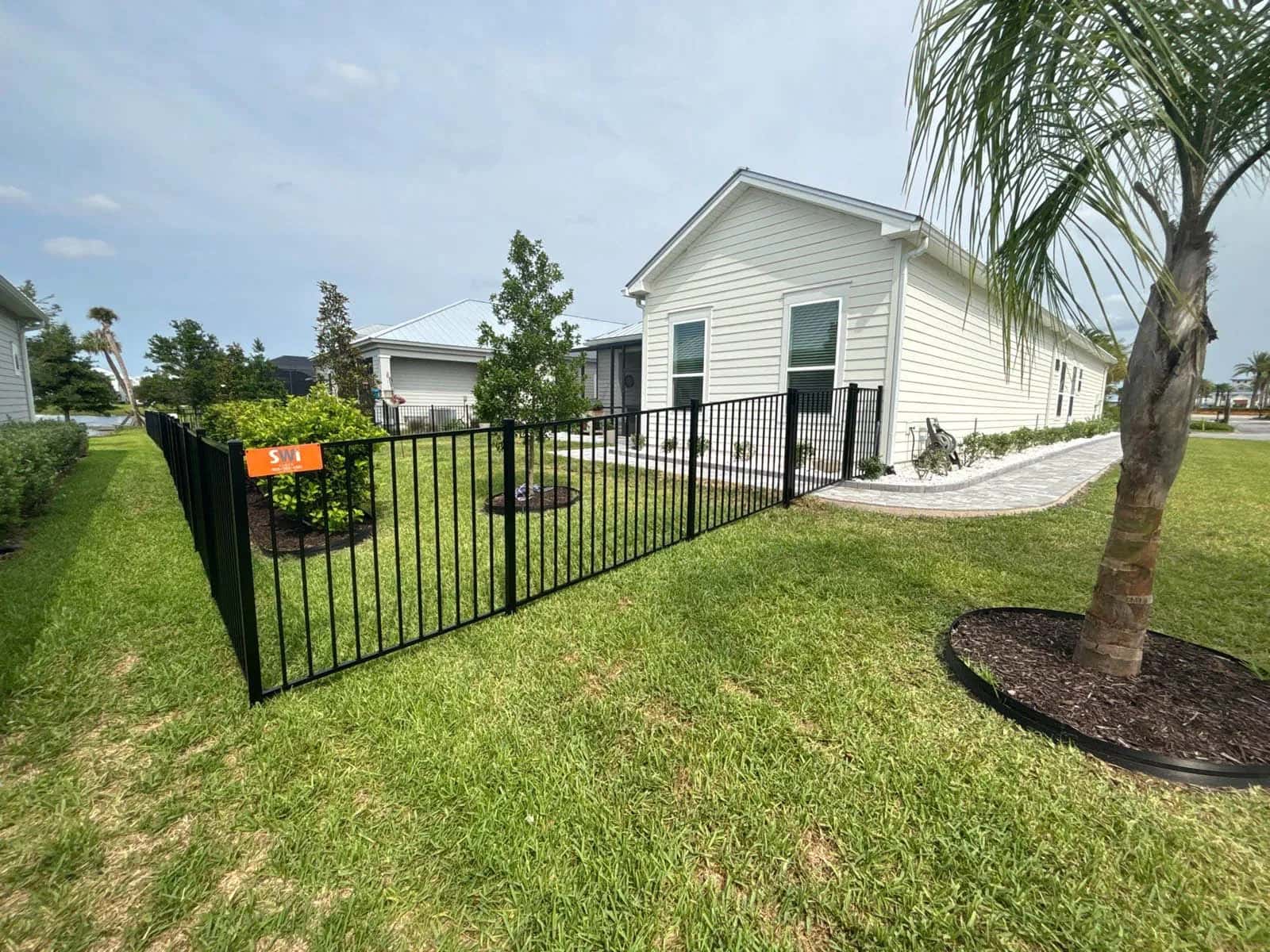 Florida 4 Foot 2 Rail Aluminum Fence Backyard Swi