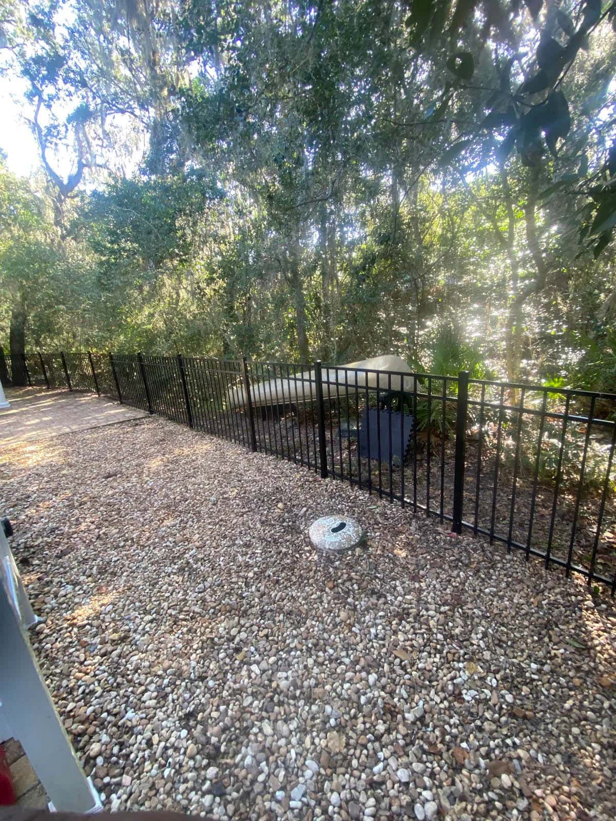 Florida 3 Rail Aluminum Fence Straight Line Run