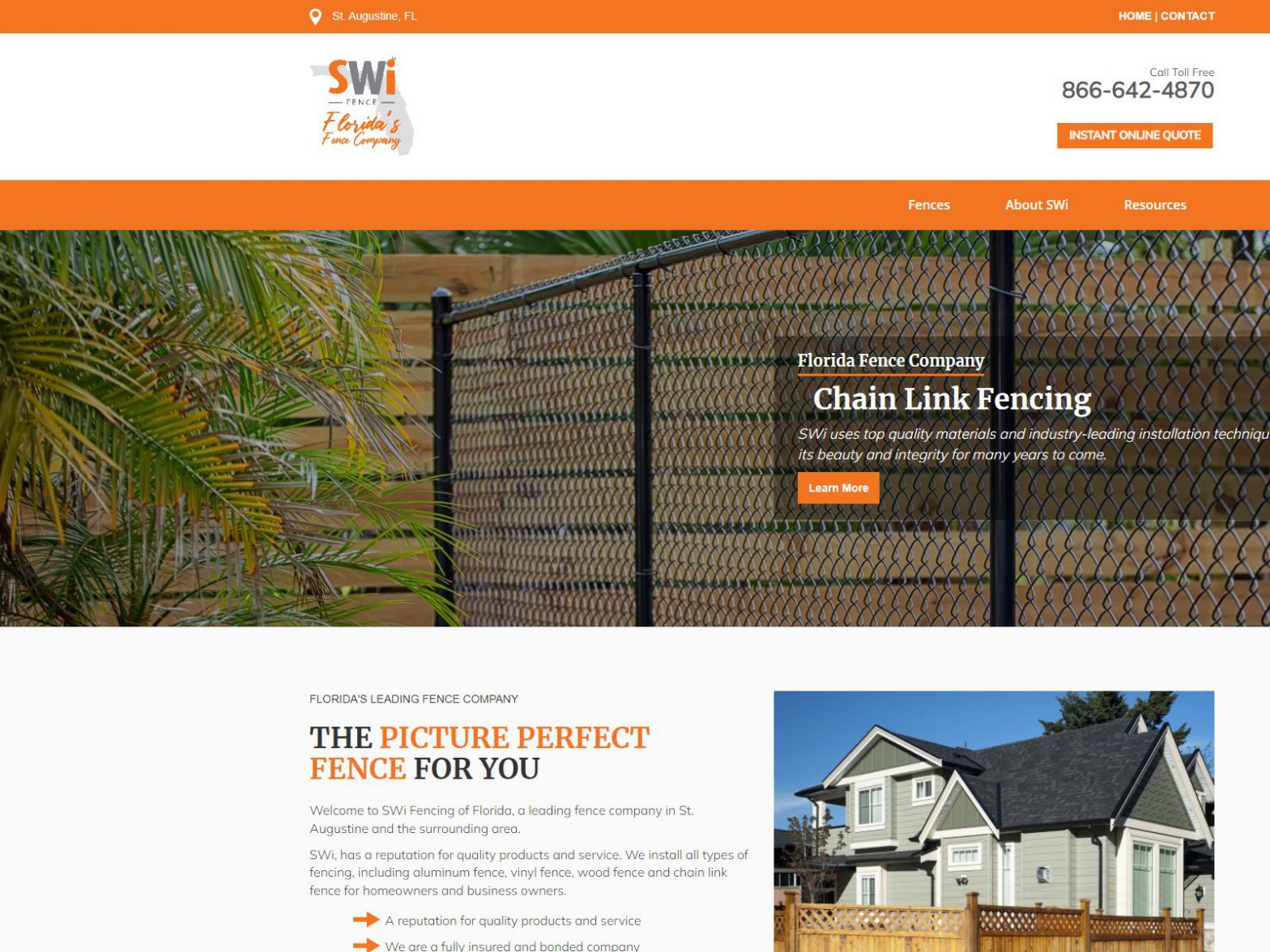 We are SWi Fence: Your St. Augustine, Florida Fence Company