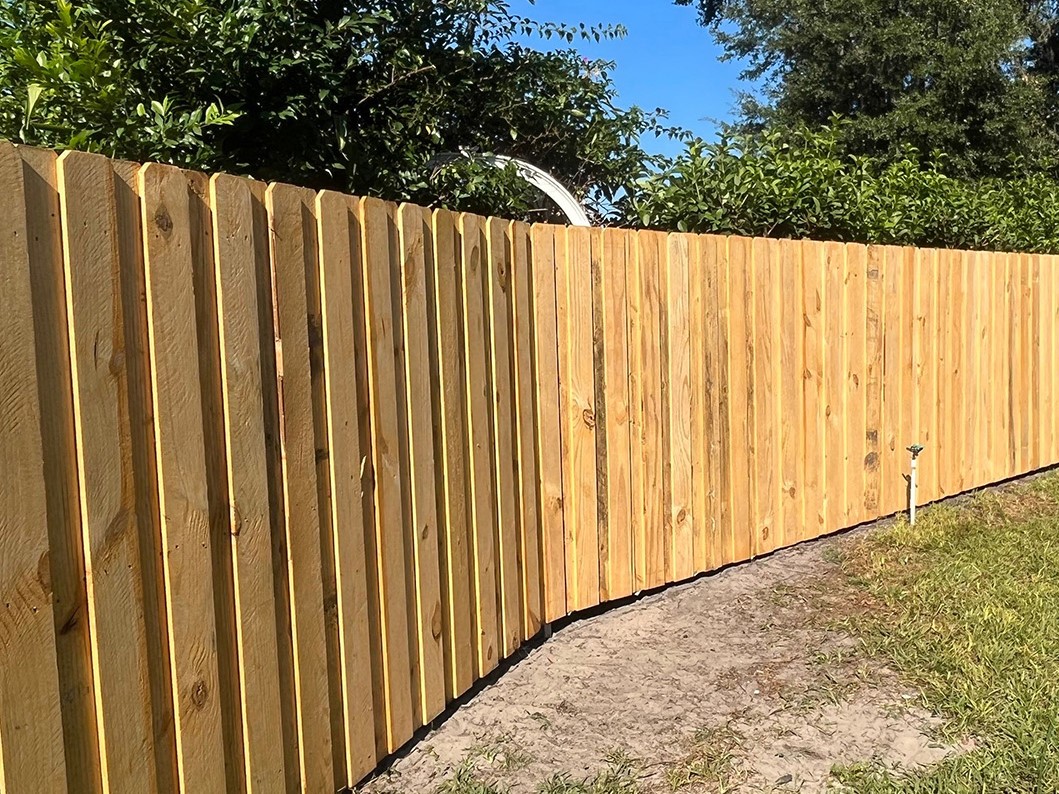 Photo of a wood fence installed in St. Augustine FL
