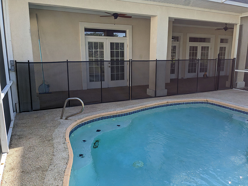 Pool Safety fencing with net in St. Augustine Florida