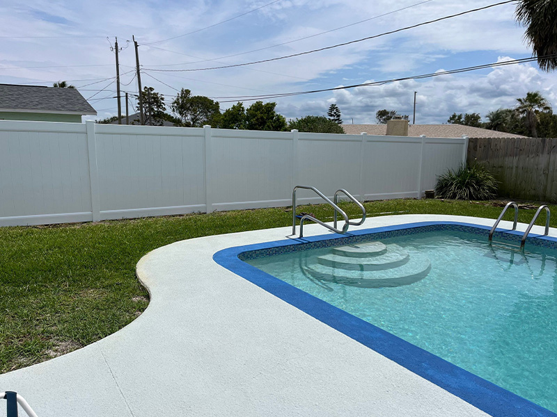 Vinyl Pool fencing in St. Augustine Florida