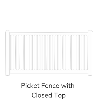 Vinyl Fence Style - Picket Fence with Closed Top in St. Augustine, FL