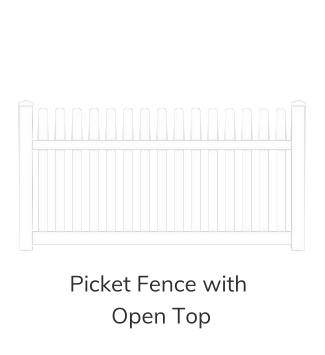 Vinyl Fence Style - Picket Fence with Open Top in St. Augustine, FL
