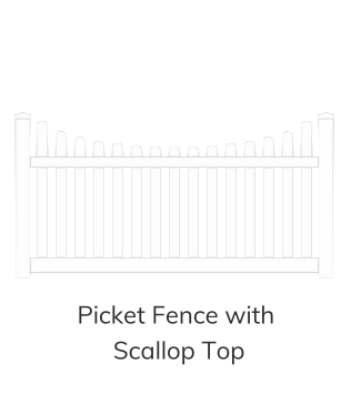 Vinyl Fence Style - Picket Fence with Scallop Top in St. Augustine, FL