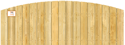 Convex Top Cut - Wood Privacy Fence Option for St. Augustine,  Florida homeowners