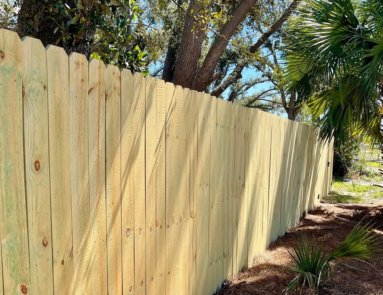 Bostwick FL stockade style wood fence