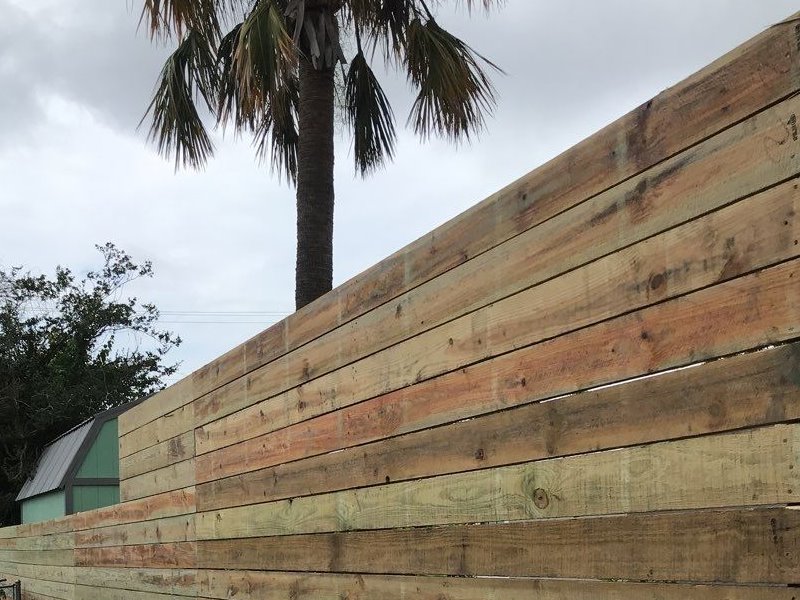 Flagler Beach FL horizontal style wood fence