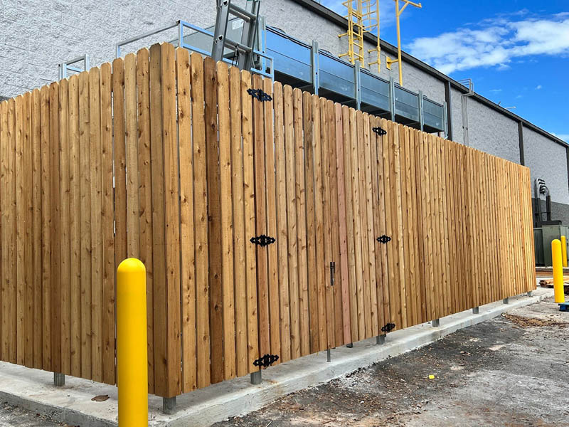 Commercial wood fence installation company in St. Augustine Florida